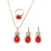 Collar transfronterizo femenino red de circonita aretes colgantes de nicho traje de alto sentido cadena de clavícula de acero de titanio al por mayor