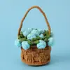 Posavasos de Ramo de Flores Hecho a Mano Terminado Posavasos Creativo de Cesta de Rosa Burbuja Tejido a Crochet Regalo Creativo Tejido