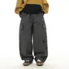 Calça comprida masculina estilo japonês, novidades de outono 2026, calça casual de corte reto para meninos, calça cargo estilosa e versátil para crianças pequenas