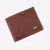 Nueva Cartera para Hombre Cartera Corta Plegable en Tres Partes Cruzada Suave Múltiples Tarjetas Elegante Casual Cartera Fina para Jóvenes Hombres