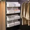 Caja de Almacenamiento para Ropa Interior, Tablero Perforado de Montaje en Pared sin Taladro para Organizar Calzones y Calcetines, Organizador de Armario, Solución de Almacenamiento para Sujetadores
