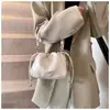 Bolso de Mano de Moda Simple Transfronterizo para Mujer 2025 Nuevo Elegante Bolso de Hombro Cruzado Bolso Cubo con Cierre de Cordón