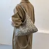 Bolso tote con estampado de leopardo para mujer, nuevo bolso de trabajo 2026, gran capacidad, bolso de hombro casual versátil, bolso cruzado de otoño