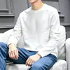 Camiseta deportiva casual para hombre de manga larga con estampado, moderna para adolescentes, adecuada para todas las estaciones, cuello redondo, top básico de manga larga