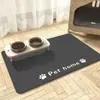 Alfombrilla Sencilla para Alimentar Gatos y Perros, Resistente a Manchas, Resistente al Desgaste, Absorbente de Agua, Antideslizante, Fácil de Cuidar, Alfombrilla para el Suelo, Alfombrilla Doméstica Antisalpicaduras y Antiorina