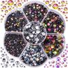 Cross-border dmc hot drill ameixa flor caixa cor redonda strass hot melt adesivo fundo broca diy roupas acessórios jóias atacado