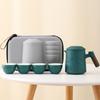 Juego de Té de Viaje Una Tetera Cuatro Tazas Portátil para Camping al Aire Libre Viaje Romper el Té Taza Rápida Juego de Tetera y Taza de Té