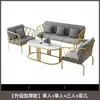 Sofá moderno minimalista de lujo ligero de hierro dorado para tiendas de ropa, sillón individual famoso en internet, juego de sofá y mesa de centro para sala de estar