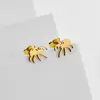 Aretes Punk de Araña Transfronterizos para Mujeres y Niñas, Accesorios de Oreja de Araña de Moda, Joyería de Acero Inoxidable 304, Regalos, Wholesale