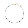Collar de Cuentas de Concha de Mariposa Azul Claro Blanco Verano y Moda K-Style Nicho Elegante Diseño Popular Piedra Natural Nácar