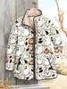 Chaqueta acolchada de algodón para mujer, moda independiente transfronteriza 2025 de Temu, con estampado digital de plantas y flores