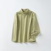 Camisa Térmica de Base Quente Outono e Inverno para Crianças, Top de Outono Estilo Coreano com Gola Média para Meninos, Roupa Íntima Lisa de Meia-Gola para Bebês Meninas