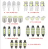 Juego combinado de LED para coche 14 28 42 piezas T10 luz de posición doble punta luz de lectura luz de matrícula Interior