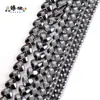 Pedras Negras de Vesícula Biliar Corte Plano Coração de Pêssego Cor Natural Hematita Pulseira DIY Colar Acessórios de Joias Semi-Acabados Atacado
