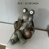 Adornos Solares para Jardín Exterior, Patio, Animales Tortuga Madre e Hijo, Decoraciones Creativas para Jardinería de Villas, Esculturas de Paisajismo