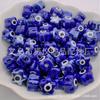 Olhos de cerâmica com contas coloridas de flor de ameixa, contas artesanais, acessórios para joias, colar, pulseira, acessórios por atacado