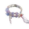 Niebla de Sueño Morado~Pulsera Tejida Ajustable con Cuentas de Amatista Estilo Chino Nuevo, Diseño de Nicho, Hecha a Mano, Fresca y Versátil