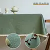 Toalha de Mesa Luxo Leve Impermeável à Prova de Óleo Lavável Sem Lavar High-End Americana Cor Sólida Imitação Algodão Linho Retangular Mesa de Jantar Mesa de Centro Tecido para Toalha de Mesa