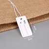 Etiqueta de Precio con Cordón Elástico en Blanco Material de Etiqueta Tarjeta Colgante Joyería Cordón para Joyería Etiqueta de Precio para Joyería