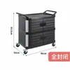 Carrito de Colección de Comida de Hotel, Carrito Móvil para Recoger Tazones, Vehículo Comercial, Carrito de Servicio de Comida de Tres Niveles Comercial para Restaurante, Carrito de Servicio para Meseros