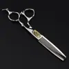 Tijeras de Peluquería Personalizadas Estilo Leopardo de 6.0 pulgadas Tijeras para Cortar el Cabello Tijeras Planas Tijeras para Flequillo