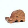 Suporte de mesa simples, mini, portátil, em madeira maciça, em formato de elefante, para celulares, universal para usuários preguiçosos, com um design criativo de desenho animado