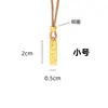 Collar de Plata de Ley S925 Cubo de Hielo de la Fortuna Riqueza para Mujer, Colgante Pequeño de Barra de Oro Cadena para Suéter, Mismo Estilo que en las Joyerías de Oro