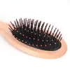 Peine de Masaje de Madera del Fabricante con Cojín de Aire y Púas de Plástico para Desenredar Nudos en Cabello Largo y Corto Peine de Madera Venta Caliente