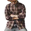 Camisa clásica de manga larga a cuadros retro de estilo americano para hombre, otoño 2024, nueva chaqueta informal británica para hombre, primavera y otoño
