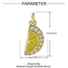 Papas fritas transfronterizas Palomitas de maíz Hamburguesa Colgante de cobre y circonita DIY Pendientes de perrito caliente de cóctel para mujer Colgante de joyería Colgante