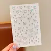 Pegatinas de Pintura Facial de Nuevo Estilo con Pedrería de Cristal y Mariposas 3D para Maquillaje de Dulce Presentación Escénica y Decoraciones para las Esquinas de los Ojos