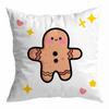 Nueva Funda de Almohada Navideña Transfronteriza Linda Funda de Cojín con Elementos Navideños de Dibujos Animados Decoración Navideña para el Hogar Funda de Almohada