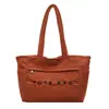 Bolso de Hombro Transfronterizo Nuevo de Gran Capacidad para Mujer, Bolso de Pana Versátil de Moda para el Trabajo de Mujer, Bolso Tote con Letras, Moderno