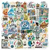 Set de 50 pegatinas de fútbol estilo graffiti transfronterizo, pegatinas adhesivas impermeables del equipo de estrellas de fútbol de la Copa del Mundo, pegatinas temu