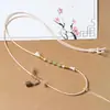 Cordón para colgante tejido a mano, exquisitamente elaborado, combinado con un hermoso colgante de jade Hetian, moderno y ajustable.