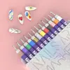 Set de Plumas Graffiti para Uñas Impermeables de 12 Colores Más Vendido 0.5mm Secado Rápido Pluma Marcadora para Pintar Uñas Flores