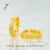 Anel Puzuo Dourado Cor Forte Fixação 24K Dourado Brilhante Galvanoplastia a Vácuo Mobius Hello Kitty Desenho Animado Anel Fofo para Dedo Indicador
