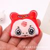 Broche de Pelúcia Vermelho da Sorte da China Atacado Bordado Fofo Decoração DIY Bolsa da Sorte Acessórios de Cabelo Acessórios de Roupa