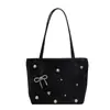Bolso Tote con Lazo para Mujer 2024 Nueva Moda Simple Casual Gran Capacidad Bolso de Hombro Único para el Trabajo y el Trayecto Bolso de Mujer