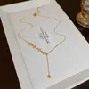 Diseño de nicho no se decolora collar de acero de titanio joyería para mujer lujo ligero alta gama moda temperamento Joker cadena para clavícula venta al por mayor