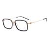 Gafas de placa de titanio ultraligero de caja, montura pequeña L1010, estilo casual simple, cubierta de silicona para las patillas, montura de gafas para hombre