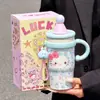 Taza Flotante de Bola 316 para Niñas, Taza Termo de Aspecto Elevado, Taza de Agua con Popote, Sensación de Lujo Ligero y Gama Alta, Taza Flotante de Bola Dopamina 316