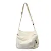 Bolsa Transversal de Lona Feminina 2024 Primavera Nova Grande Capacidade Estilo Japonês Retrô Bolsa de Ombro Casual Estilo Preguiçoso Bolsa Tote