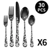 Conjunto Popular da Amazon com 20/30/40/60 Peças Padrão Hotel Casa Aço Inoxidável Talheres Faca de Bife, Garfo e Colher