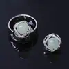 Brincos de Jade Hetian Estilo Retro Temperamento Novo Design Simples Exquisite Fashion Versátil Brincos de Clipe de Orelha High-end