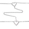 Cadena de Pierna de Diamante de Lujo Europea y Americana de Múltiples Capas en Forma de Corazón Brillante Moda Versátil Adornos de Pierna de Pedrería Joyería Transfronteriza tobillera