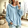 Ropa de Mujer Europea y Americana 2026 Transfronteriza Amazon Estación Independiente Tejido Nuevo Holgado con Capucha y Cordón Sudadera Chaqueta Casual