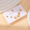 Aretes de Acero Inoxidable Mariposa Aretes Pequeños de Tuerca Aretes de Aro de Acero de Titanio Aretes Dorados Aretes Nicho de Alta Gama Aretes de Aro para Mujer