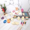 Nuevas Decoraciones de Huevos de Madera 2023 Decoraciones para Fiesta del Día de Pascua Pintura de Colores Manualidades DIY Adornos Colgantes