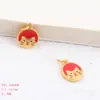 Novo Dourado Vietnamita Rosquinha Tigre Acessórios DIY Estilo Nacional Queimado Lótus Azul Contas Gota de Óleo Rosto Sorridente Acessórios Atacado
